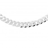 Lant argint rodiat model cubanez plat 8 mm x 45 cm DiAmanti PancerkaP200-45cm-SL
